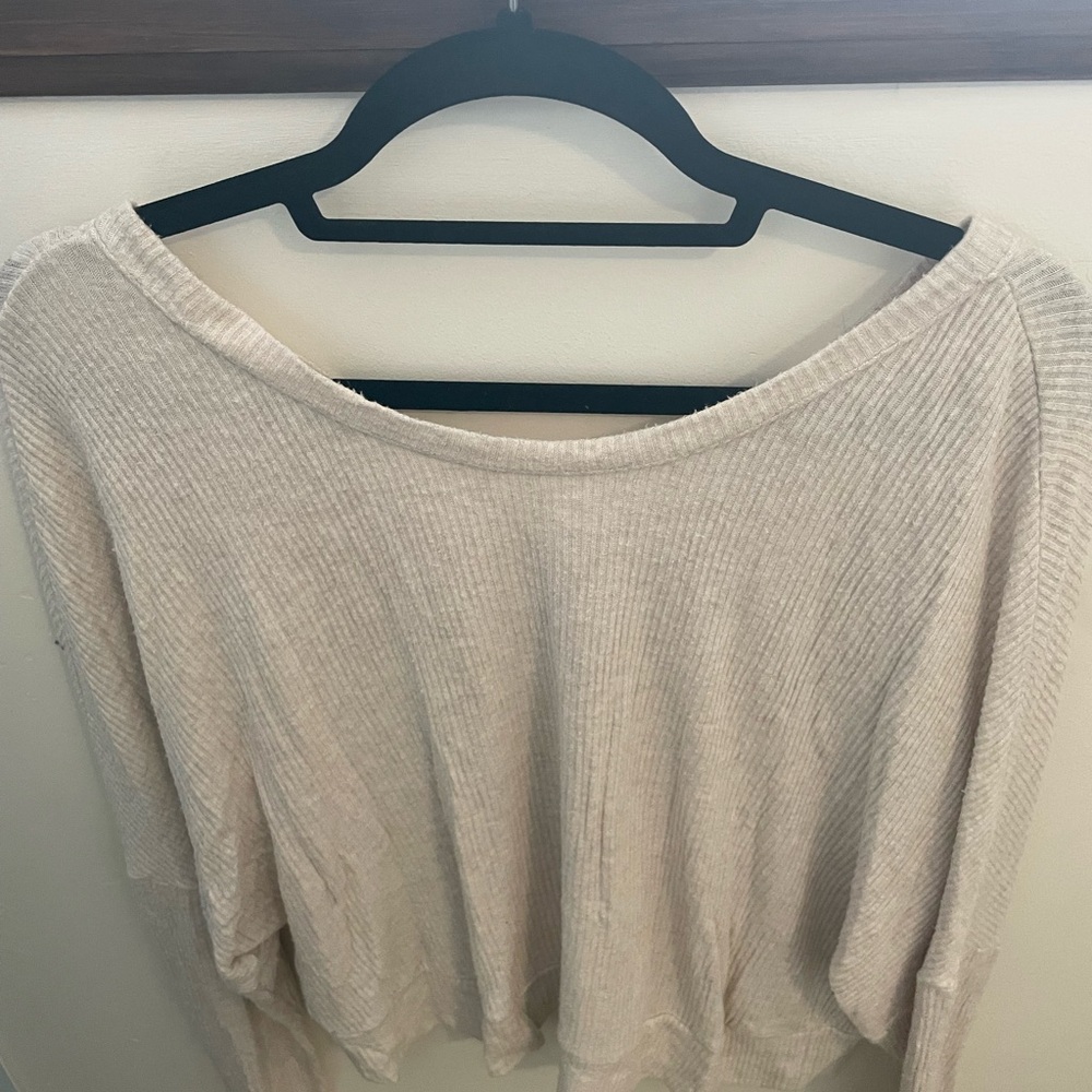 Auden Off-the-Shoulder Cream Sweater